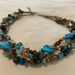 Necklace Turquoise and Brown